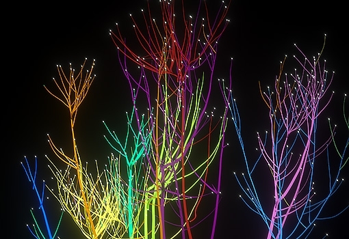 led trees