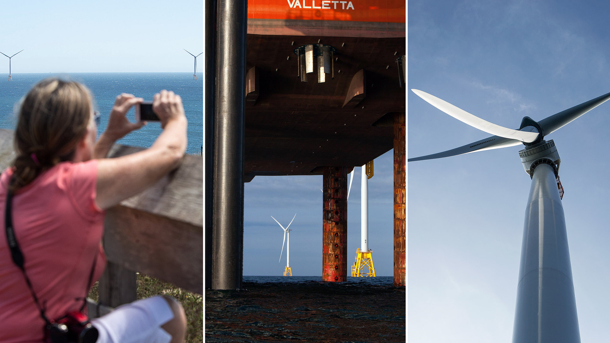 wind turbine collage