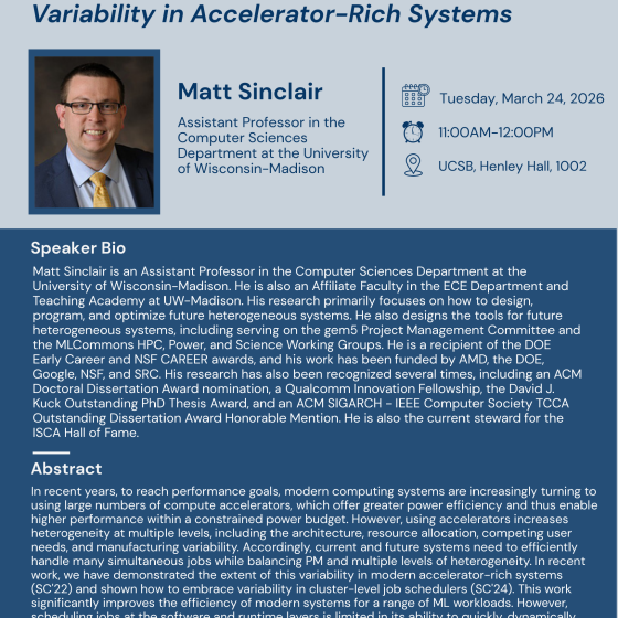 Matt Sinclair Lecture 