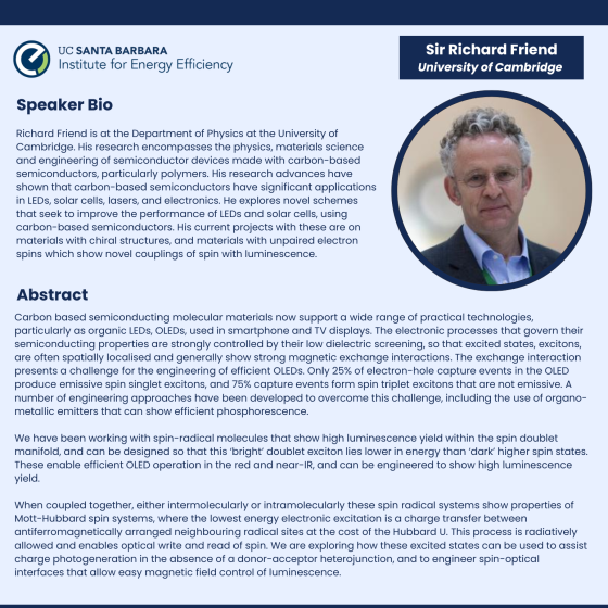 Richard Friend Seminar