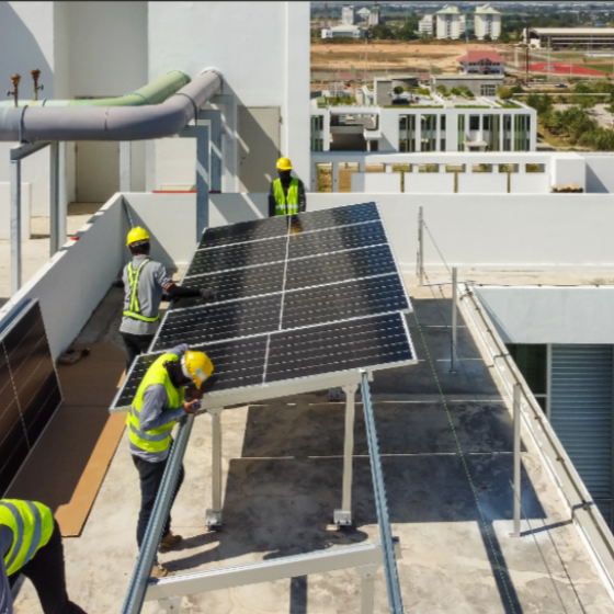 solar panel workers