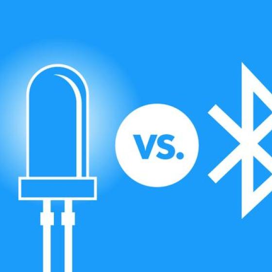 LED vs. bluetooth graphic