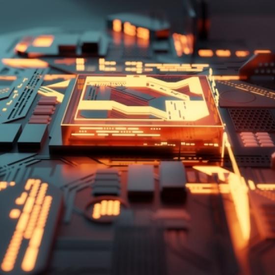 futuristic cpu chip