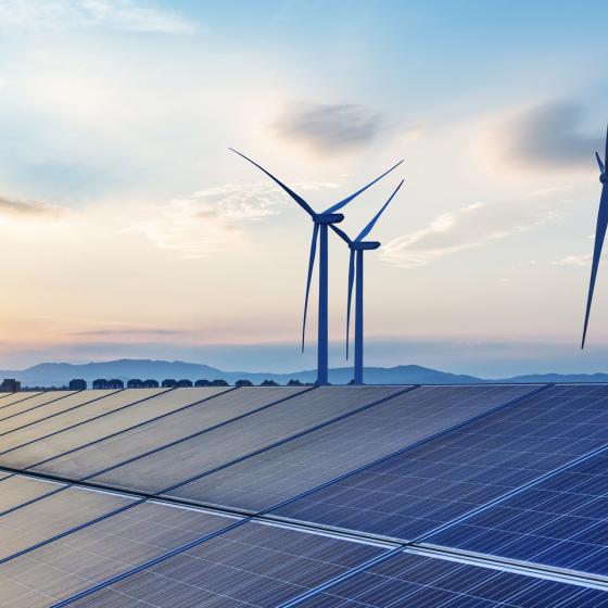 Wind Solar Panel Stock Image